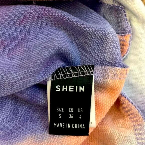 Shein Women’s Tie Dye Crewneck Long Sleeve Soft Sweatshirt Size Small - Picture 2 of 3